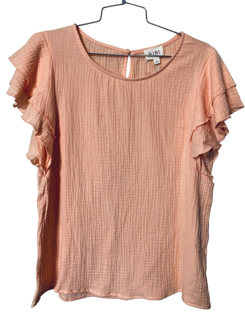 🆕 BiBi Top Cotton Gauze Peach Pink